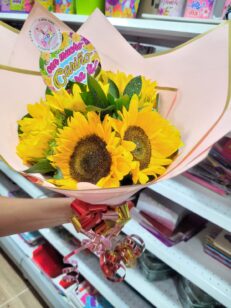 Bouquet Girasoles x 5 empaque de lujo