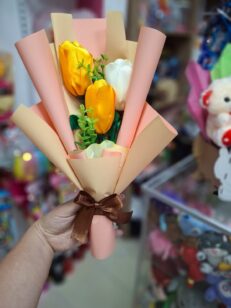 Bouquet Eterno tulipanes x3 empaque de lujo