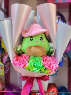 Peluche con rosas eternas