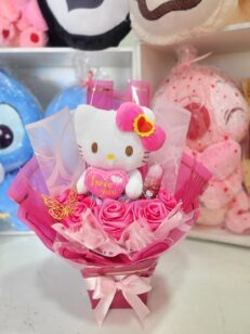 Personaje con rosas eternas- Hello Kitty