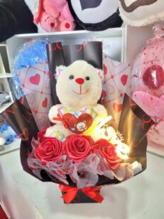 Peluche con rosas eternas- Candy