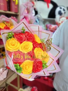 Bouqet 12 rosas eterno